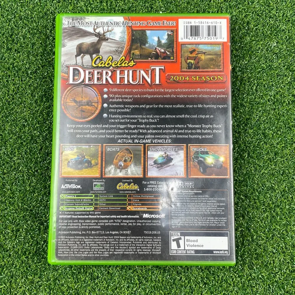 Cabela's Deer Hunt: 2004 Season (Microsoft Xbox, 2003) Complete CIB
